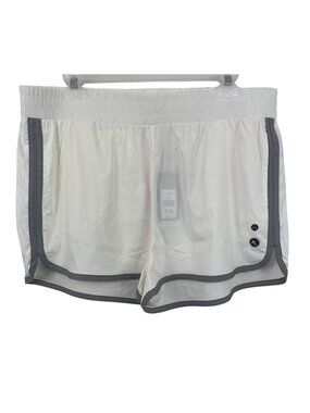 Traj3ctory Lightweight White Shorts With Gray Trim Elastic Waistband Womens XL